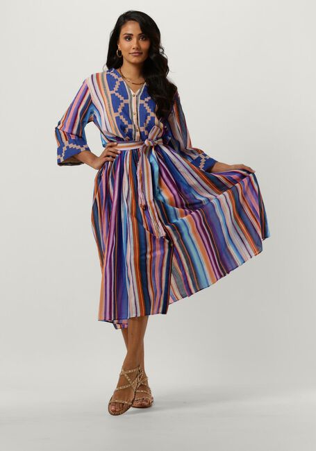 Blauwe DEVOTION Midi jurk POISSES Omoda