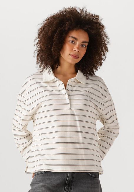 MY ESSENTIAL WARDROBE Haut ANNAMW LS POLO BLOUSE en blanc - large