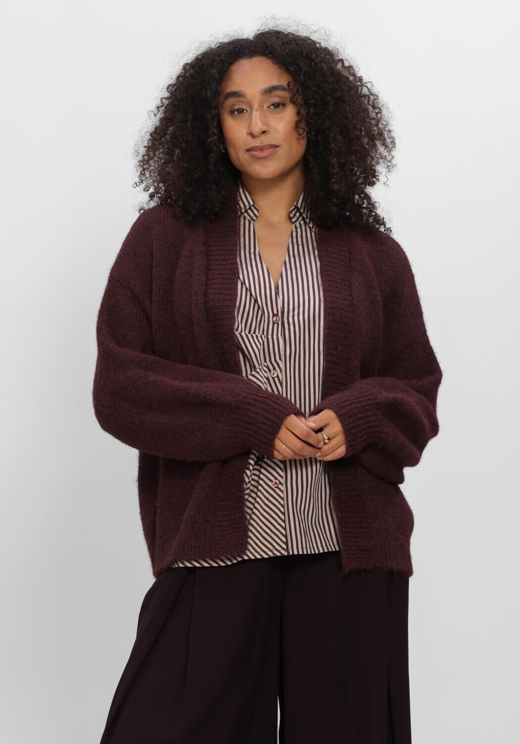 Bordeaux SUMMUM Vest PUFF SLEEVE CARDIGAN COZY - large