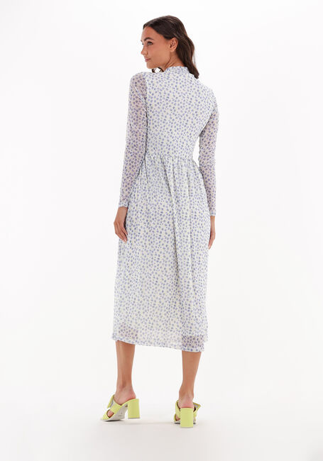 Blauwe NA-KD Midi jurk RECYCLED LS MESH DRESS - large