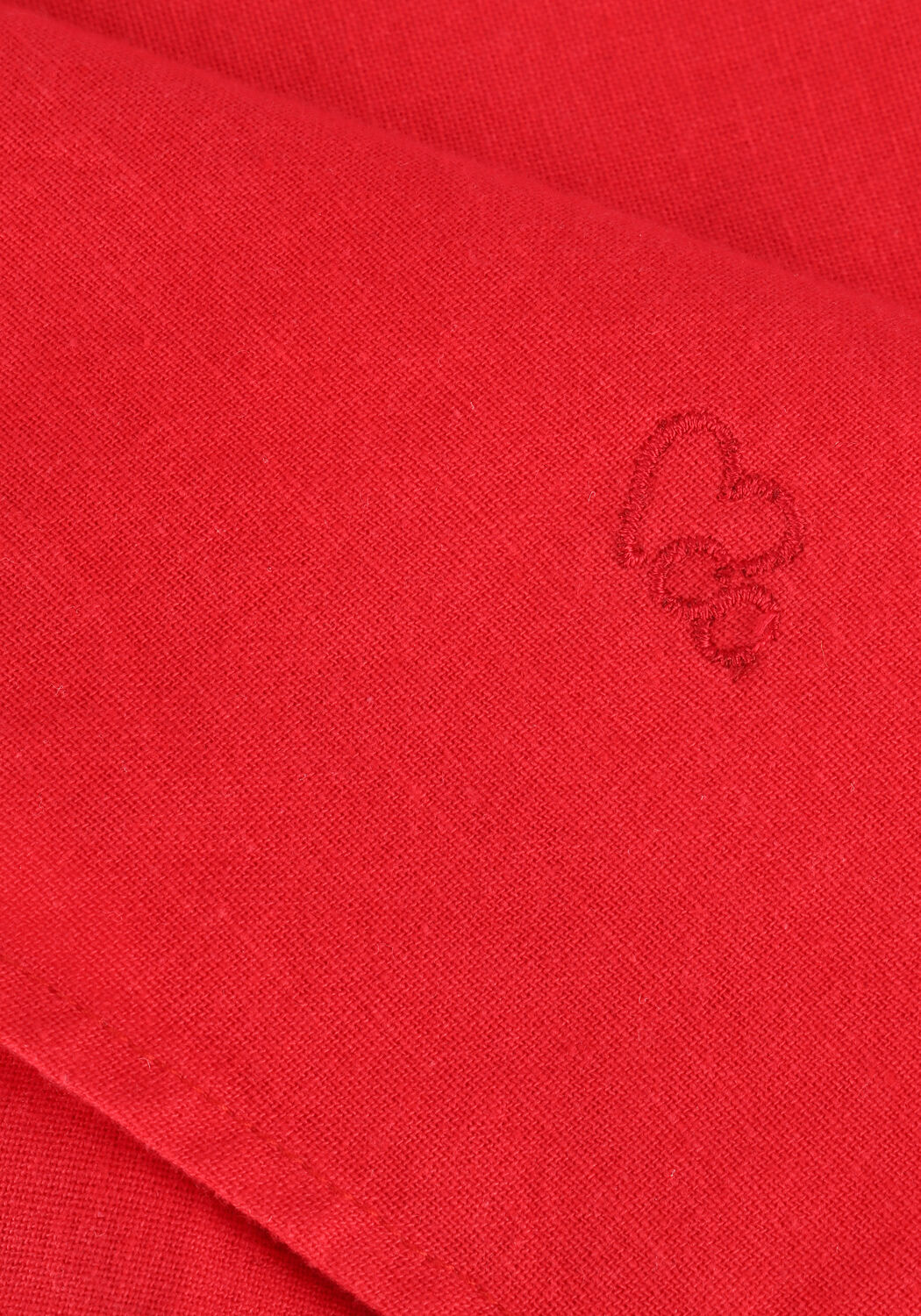 CC HEART Haut LINEN TOP en rouge - large
