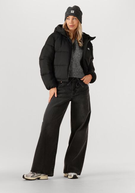 Zwarte TOMMY JEANS Gewatteerde jas TJW HOODED PUFFER JACKET - large