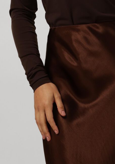 Bruine VANILIA Midirok BIAS SATIN SKIRT - large