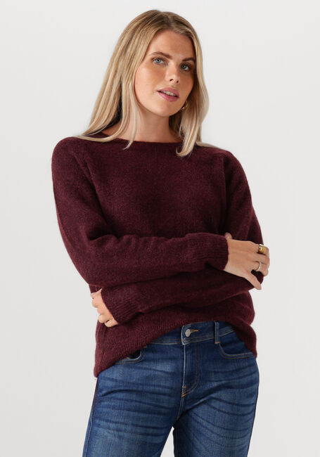 Bordeaux SELECTED FEMME Trui SLFLULU LS KNIT O-NECK - large