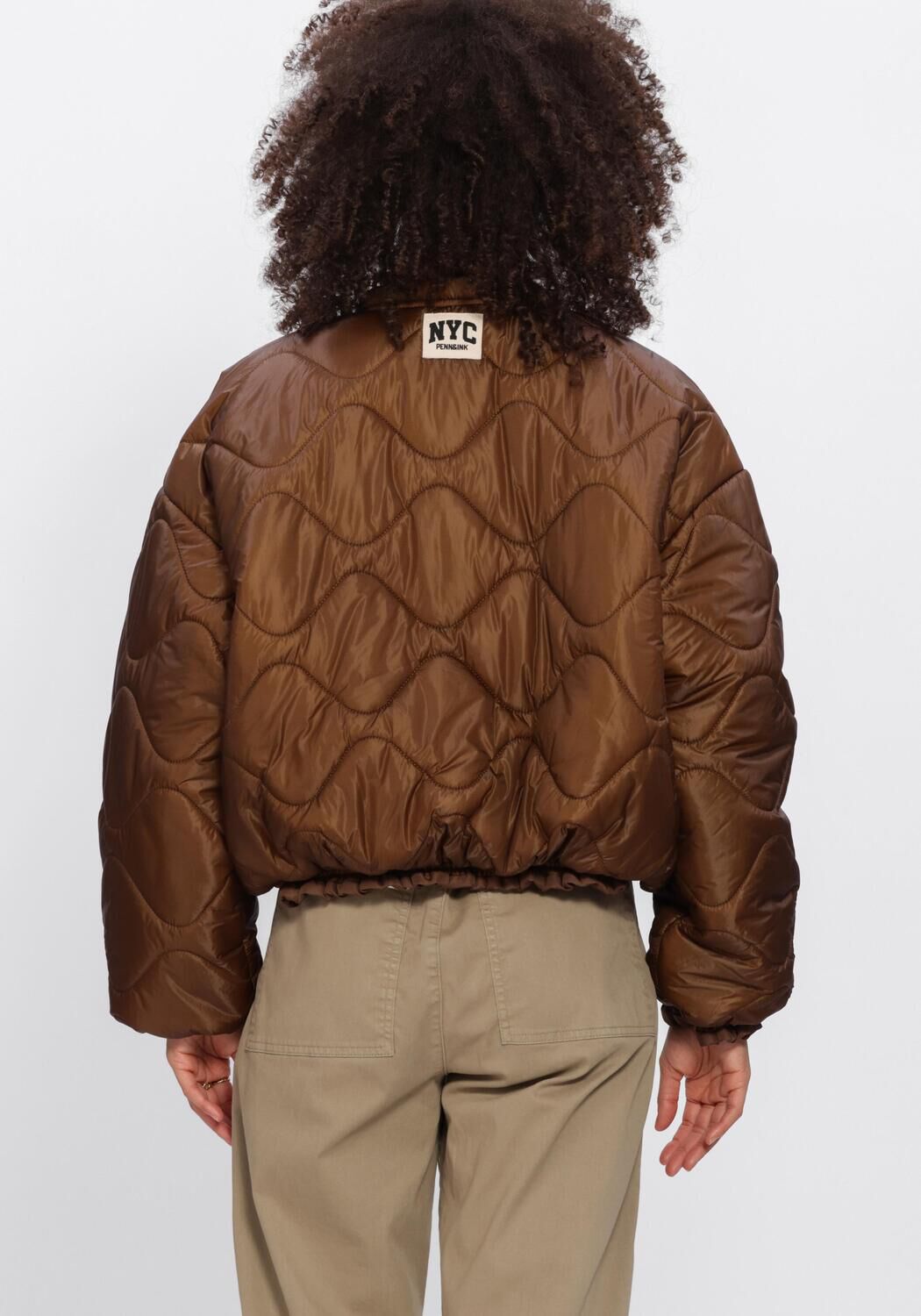 PENN & INK Veste matelass&eacute; W26C387 en marron - large