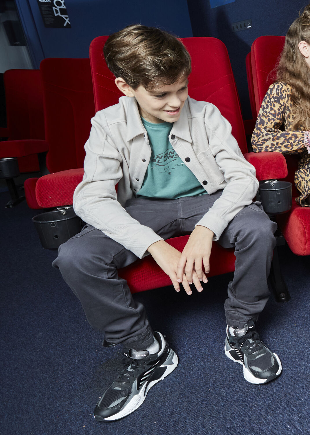 Grijze INDIAN BLUE JEANS  SHIRT JACKET TWILL - large