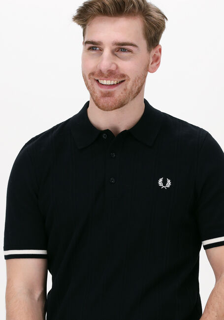FRED PERRY TIPPING TEXTURE KNITTED SHIRT - large