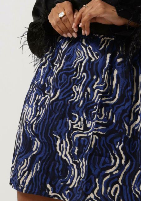 Blauwe ANOTHER LABEL Minirok FLEURINE WAVEY SKIRT - large
