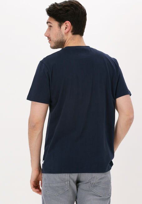 Donkerblauwe WOODBIRD T-shirt OUR JARVIS PATCH TEE - large