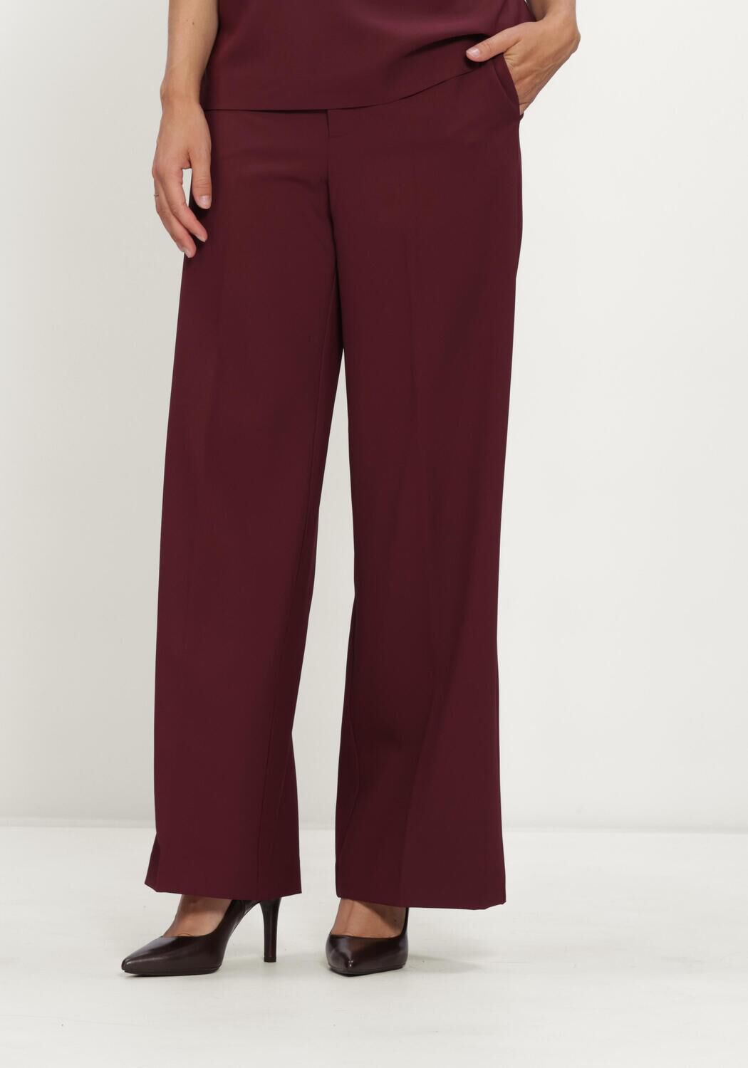 MOS MOSH Pantalon large MMLEYA MILEY PANT Bordeaux