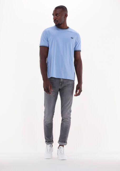 FRED PERRY T-shirt TWIN TIPPED T-SHIRT Bleu clair - large