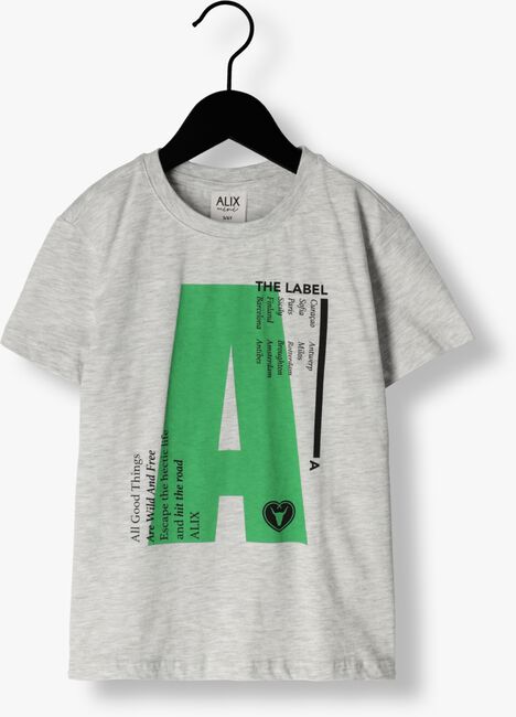Grijze ALIX MINI T-shirt KIDS KNITTED A PRINT T-SHIRT - large
