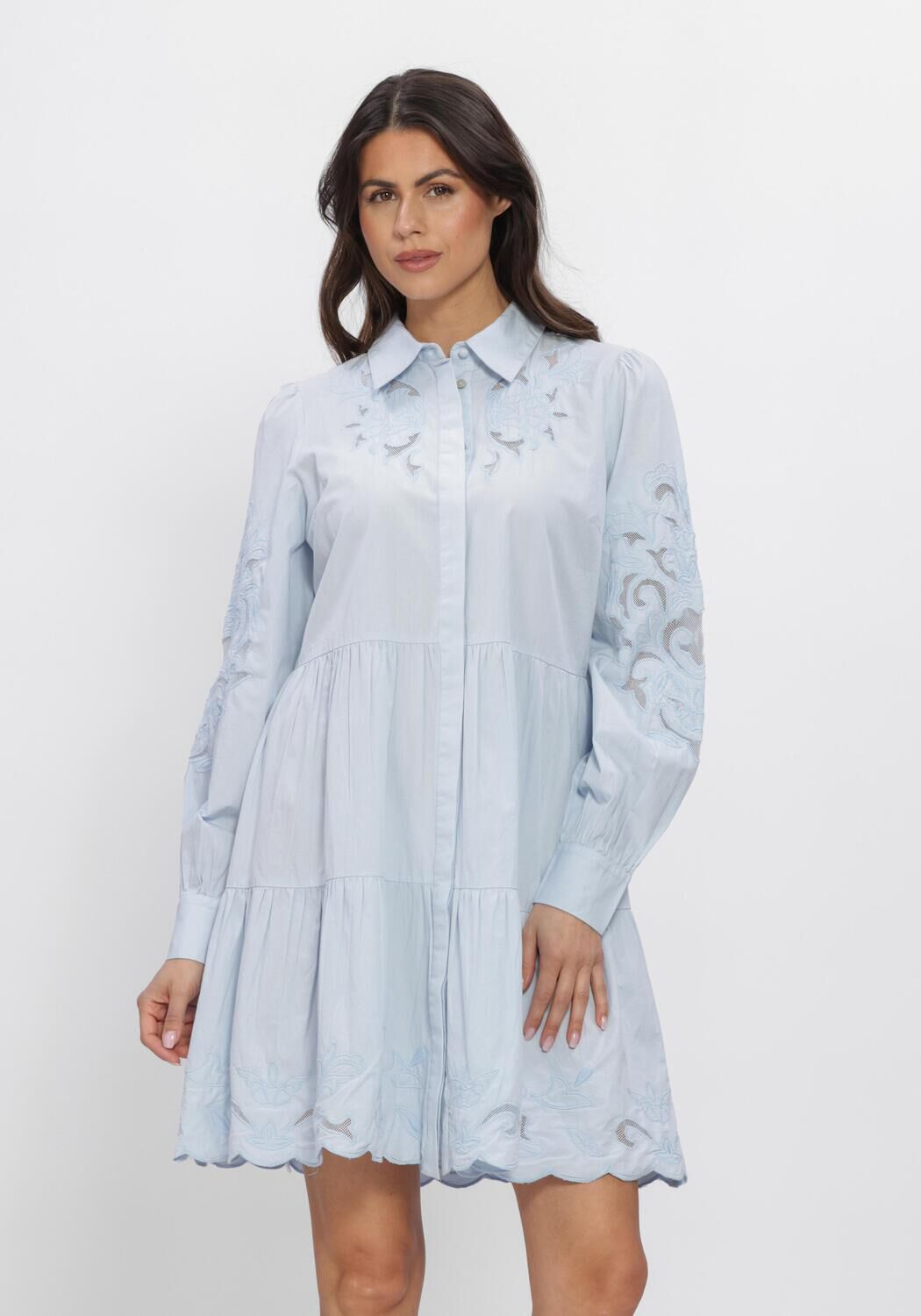 Y.A.S. Mini robe YASZIMIA LS SHIRT DRESS en bleu - large