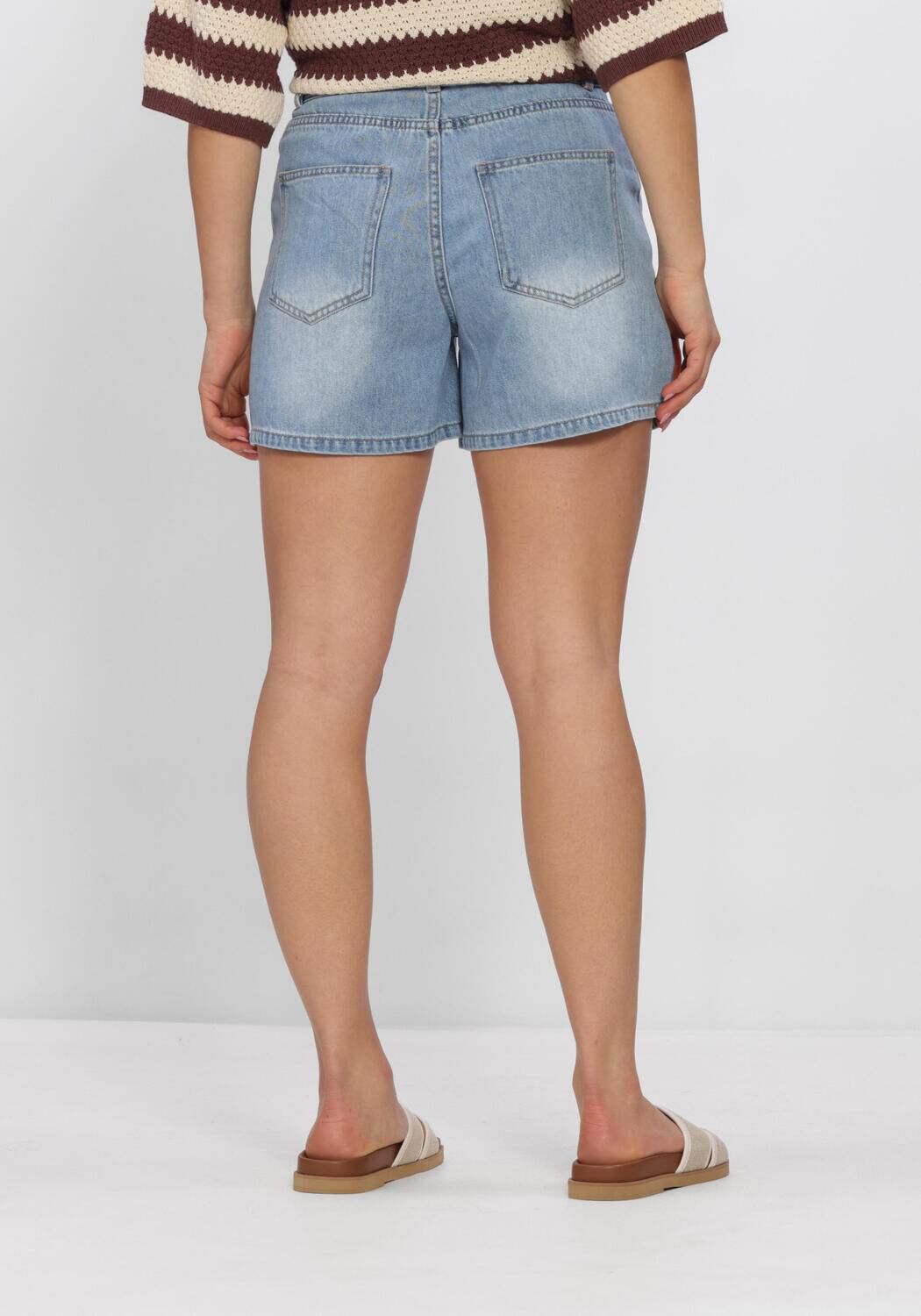 Blauwe OBJECT Jeans OBJROSIE MW LO DENIM SHORT - large