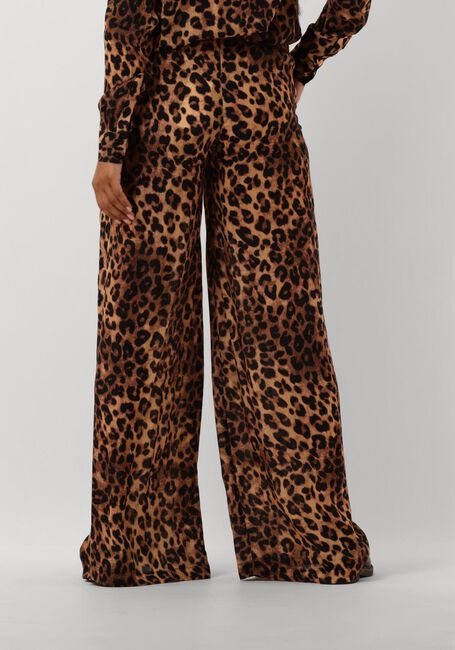 JANICE Pantalon large RINGO en marron - large