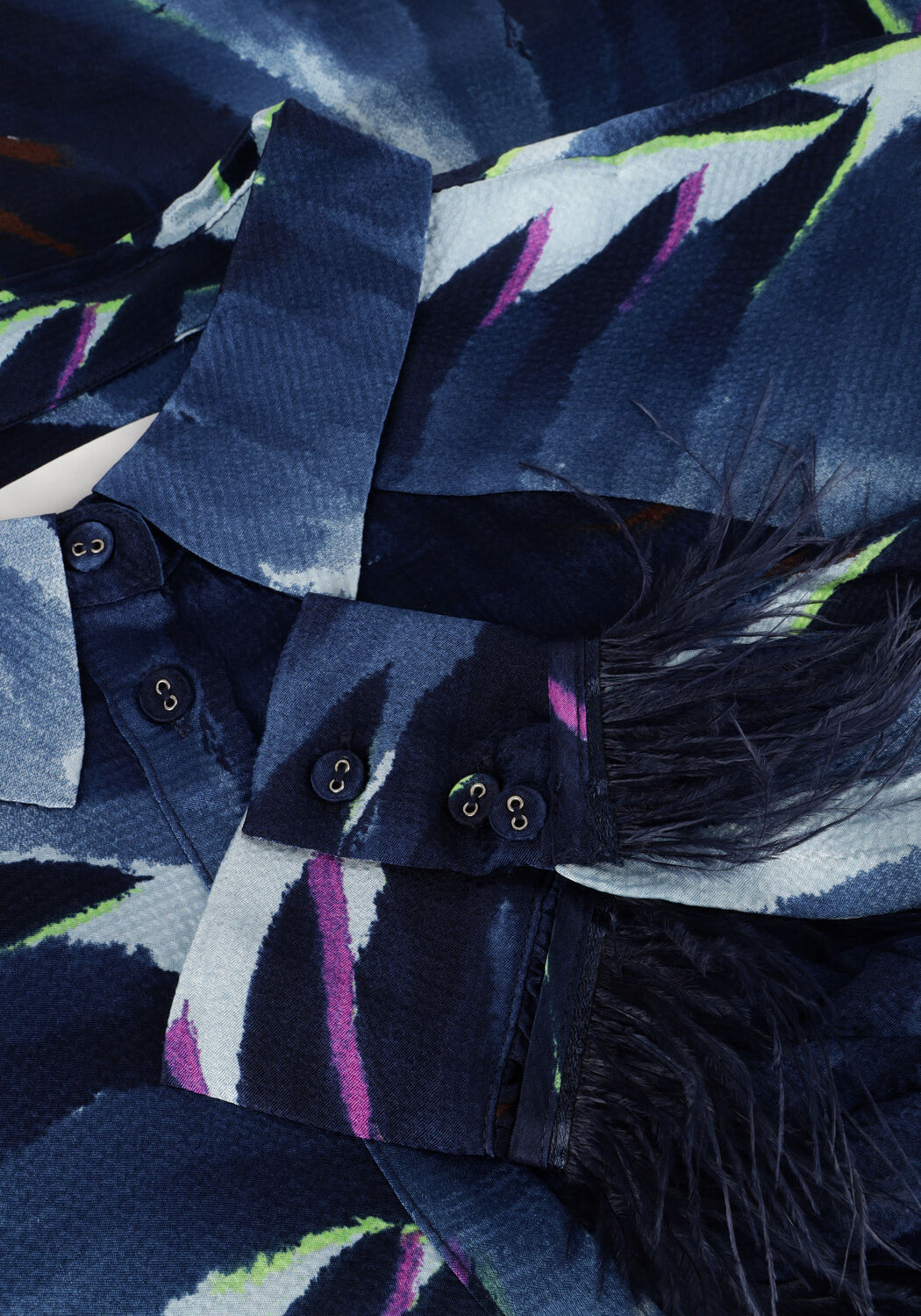 Blauwe POM AMSTERDAM  FEATHERS BLUE - large