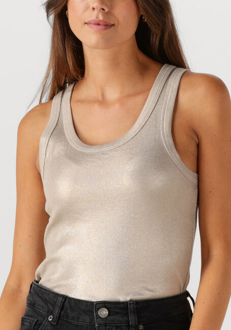 SUMMUM Haut RIB TANKTOP COTTON RIB en beige - large