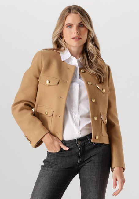 TOMMY HILFIGER Jack CROP WOOL GOLD BUTTON JACKET en marron - large