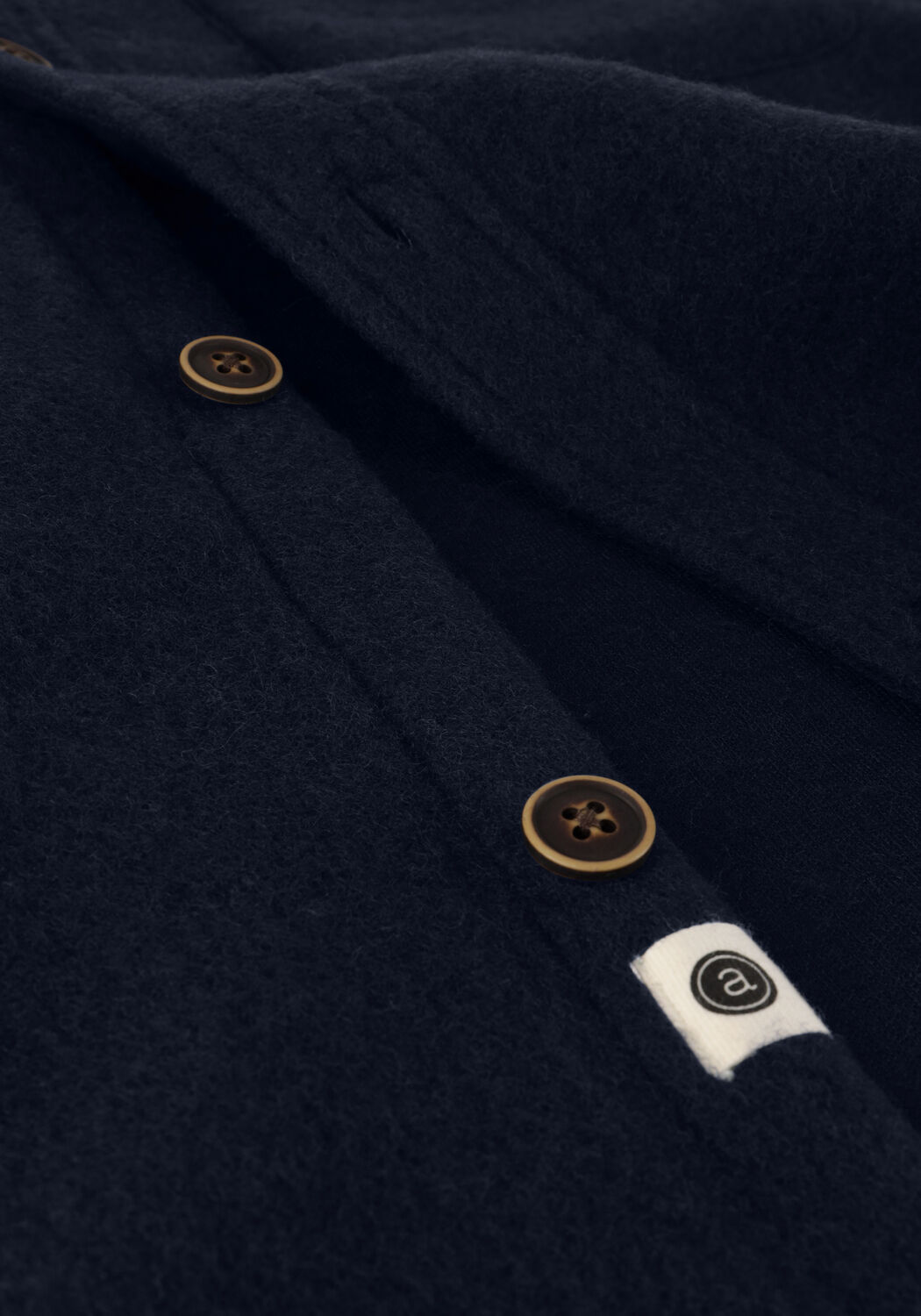 Donkerblauwe ANERKJENDT Overshirt AKLION BOILED WOOL - large