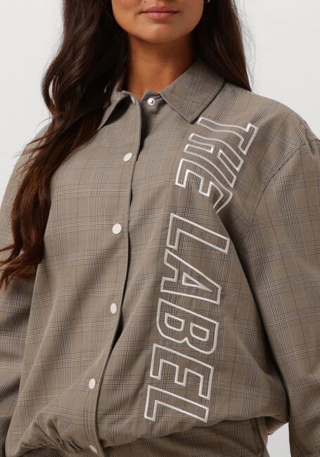 ALIX THE LABEL Jack LADIES WOVEN CHECK BOMBER en camel - large