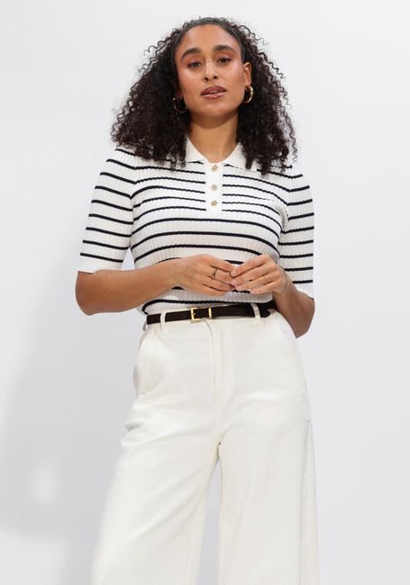 AAIKO Haut JULIA STRIPE VIS 302 Blanc - large