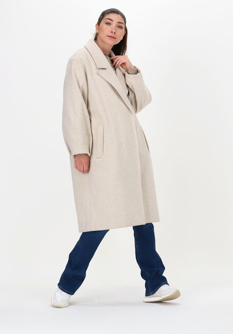 SUMMUM Manteau COAT GABARDINE en beige - large