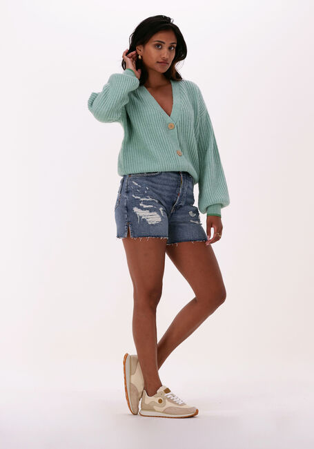 Groene SCOTCH & SODA Vest FUZZY KNITTED CARDIGAN - large