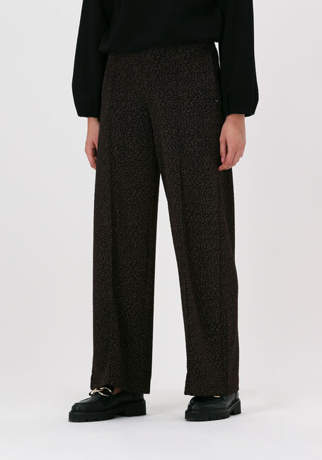 Zwarte SCOTCH & SODA Wijde broek HIGH RISE JERSEY SHINY PATTERN - large