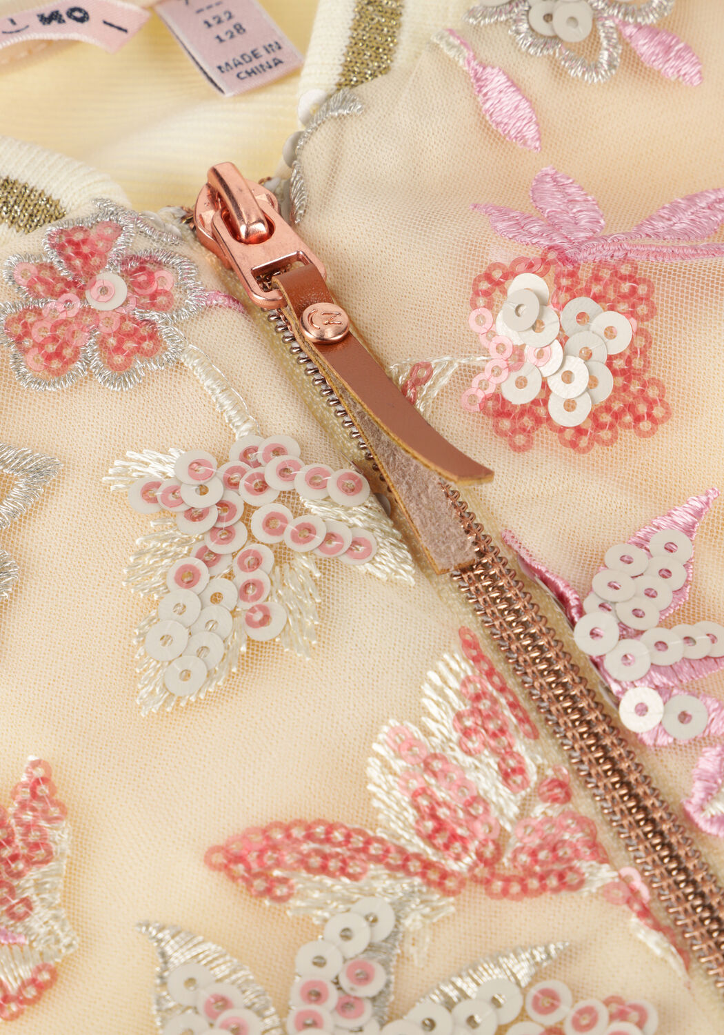 Ecru NONO Vest DITA ZIP UP CARDIGAN - large