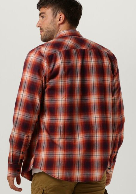 PME LEGEND Chemise décontracté LONG SLEEVE SHIRT CTN TWILL CHECK en rouge - large