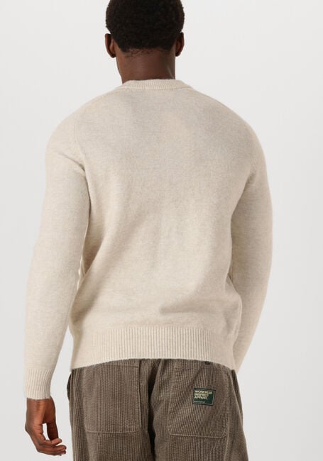 SELECTED MEN Pull SLHRAI LS KNIT CREW NECK NOOS en beige - large