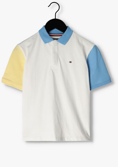 Witte TOMMY HILFIGER Polo OVERSIZED COLORBLOCK POLO S/S - large
