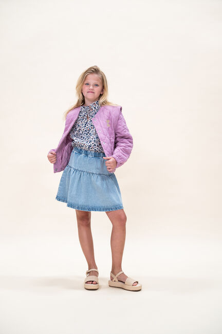 PETIT BLUSH Mini-jupe JEANS RUFFLE SKIRT en gris - large