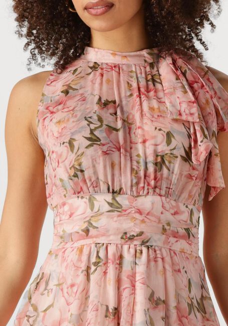 NEO NOIR Robe maxi MARLI FLOWER CHIFFON DRESS Rose clair - large
