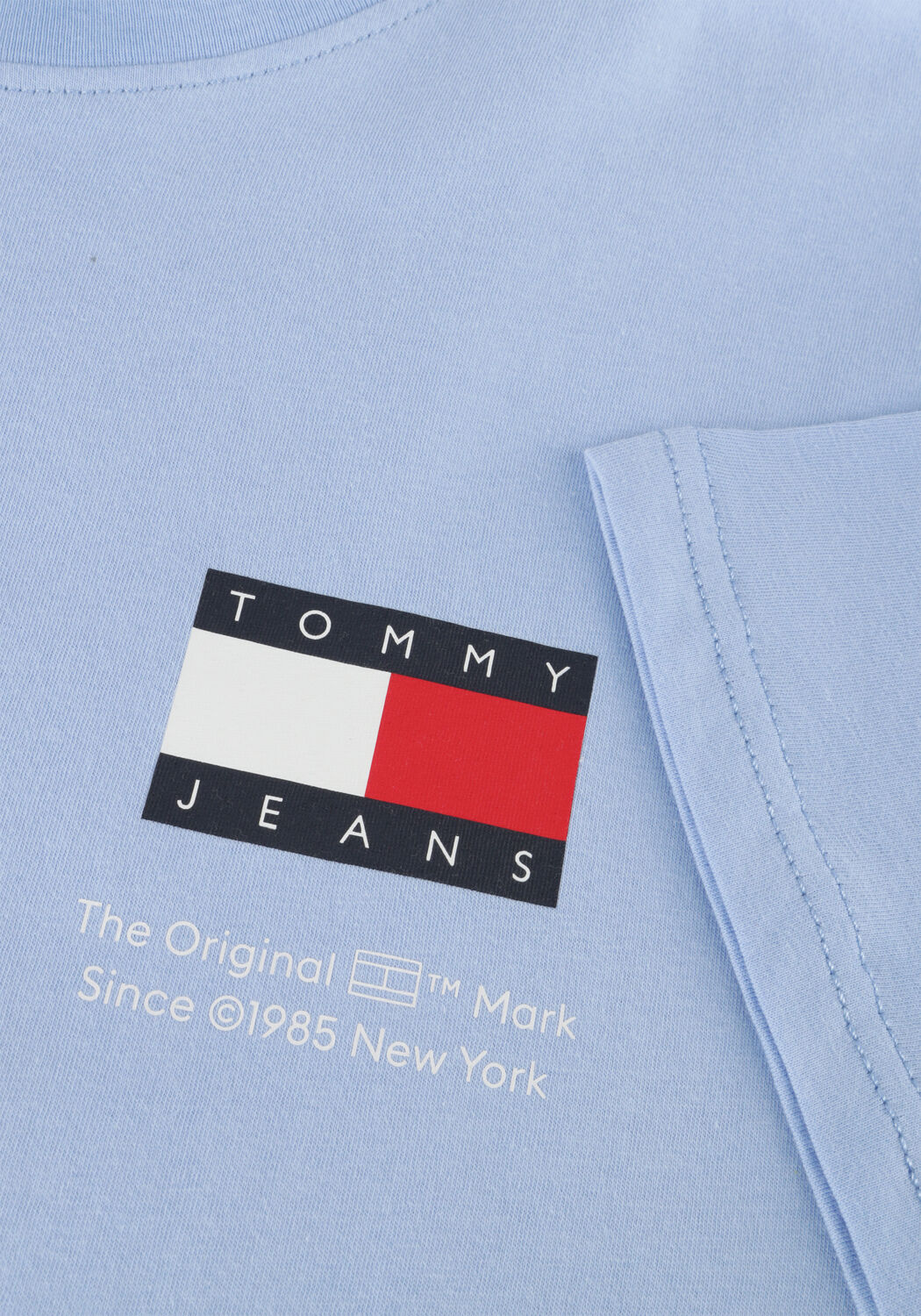 TOMMY JEANS T-shirt TJM SLIM ESSENTIAL FLAG TEE Bleu clair - large