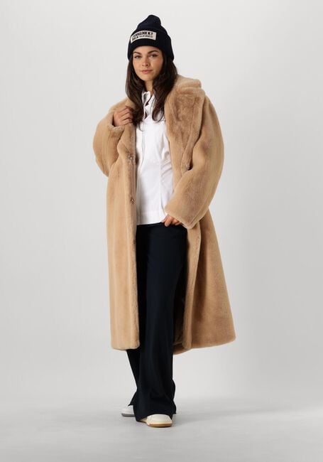 STAND STUDIO Manteau en fausse fourrure MARIA COAT SOFT en beige - large