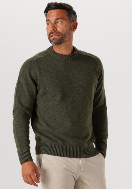 Donkergroene BARBOUR Trui GRANGETOWN CREW NECK SWEATER - large