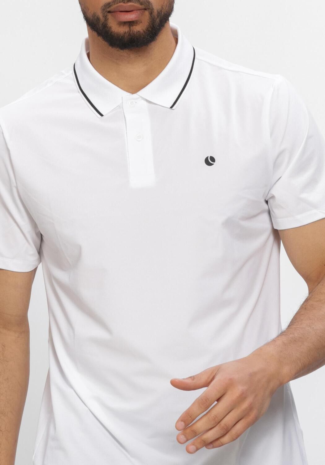 Witte BJORN BORG Polo / T-shirt ACE POLO SHIRT - large