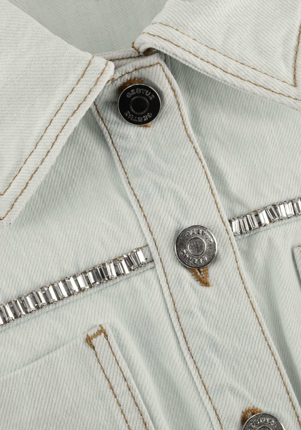 Lichtblauwe GESTUZ Mini jurk CALIAGZ DRESS - large