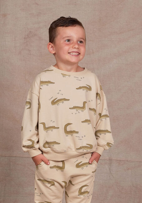 RYLEE + CRU Chandail CREW NECK en beige - large