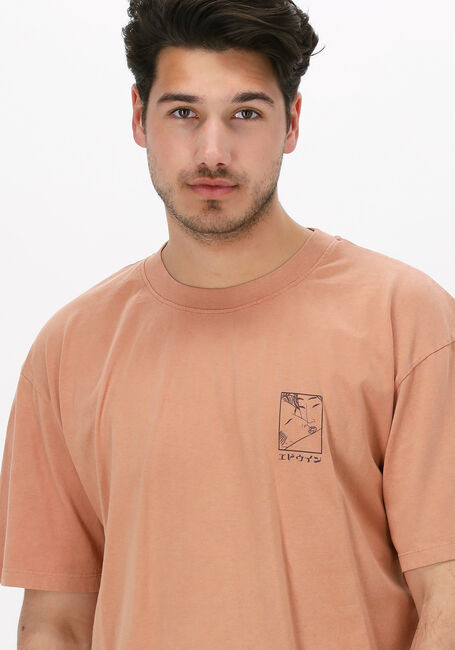 EDWIN T-shirt KISSU CHEST NATURAL TS en orange - large