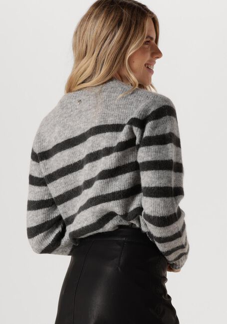 MOS MOSH Pull THORA STRIPE CREWNECK KNIT en gris - large