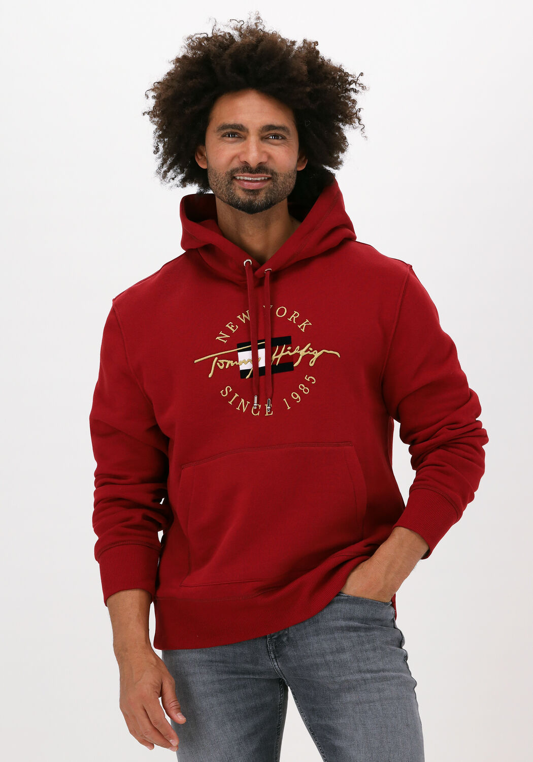 TOMMY HILFIGER Chandail SEASONAL ICON HOODIE en rouge Omoda