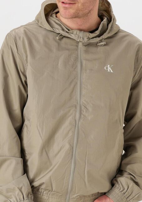 CALVIN KLEIN Jack NYLON HOODED WINDBREAKER Kaki - large