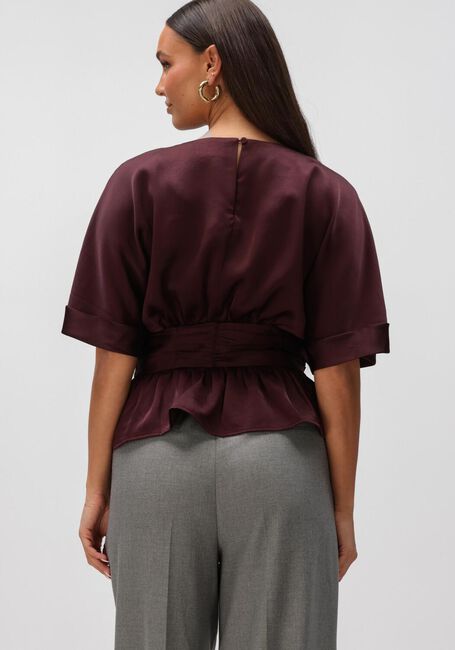 Bordeaux NEO NOIR  ANNEGRET HEAVY SATEEN BLOUSE - large