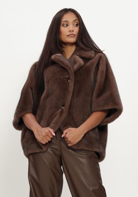 Bruine STUDIO AR Faux fur jas CLARA FAUX MINK - large