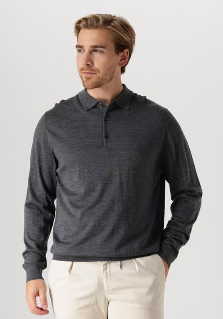 PROFUOMO Polo POLO LONG SLEEVE en gris - large