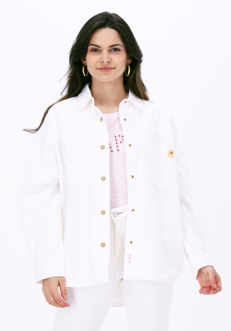SCOTCH & SODA Veste en jean WHITE DENIM OVERSHIRT WITH WESTERN DETAILSDE en blanc - large