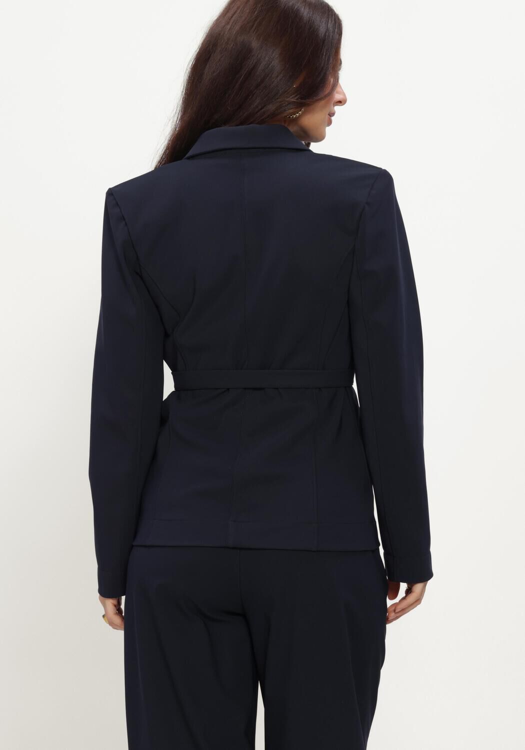 Donkerblauwe STUDIO ANNELOES Blazer Elin bonded blazer - large