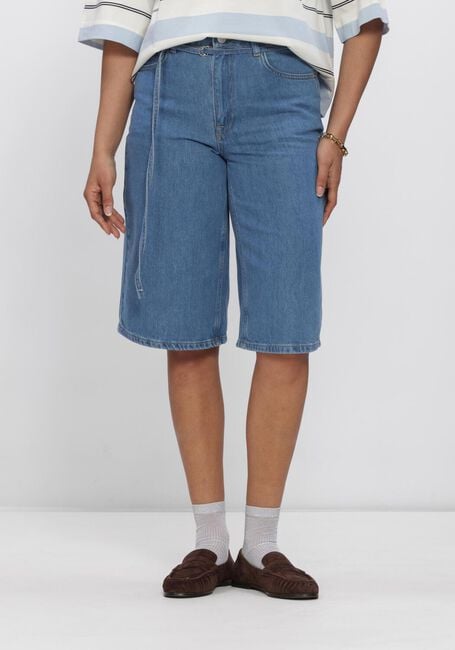 Blauwe SELECTED WOMEN Korte broek SLFTENNA MW BERMUDA DENIM SHORTS - large